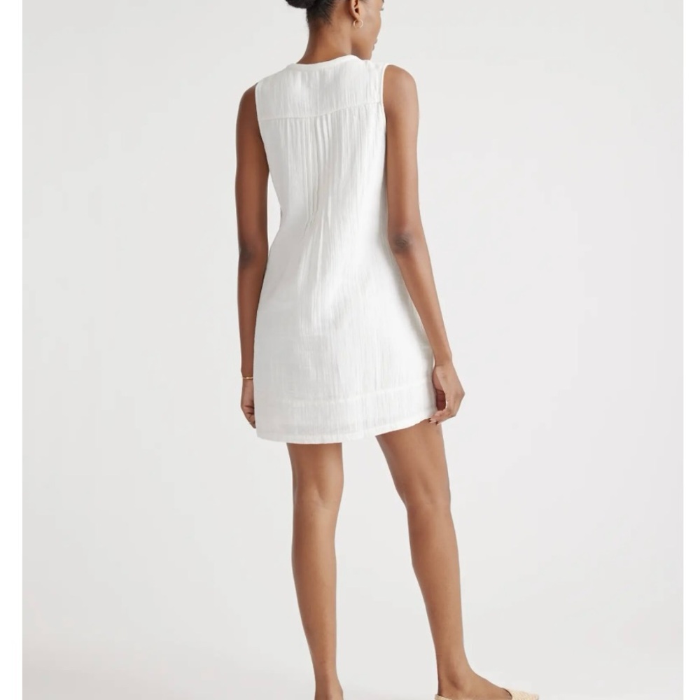 100% Organic Cotton Gauze Sleeveless Swing Dress - Picture 6 of 6